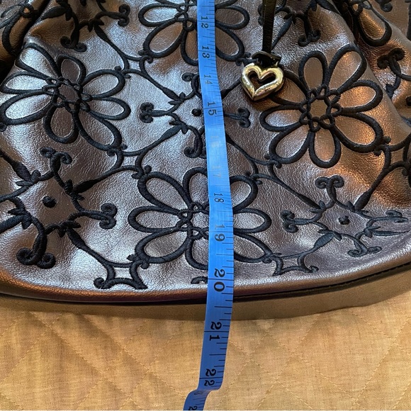 Brighton Valencia Pewter and Black Floral Embroidered Bag - Picture 14 of 16